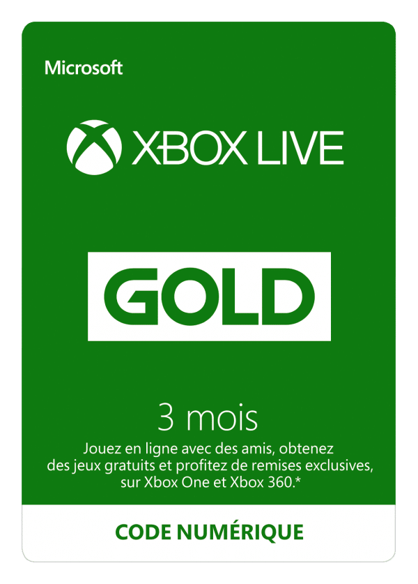 Abonnement Xbox Live Gold 3 mois