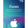 carte itunes 15$