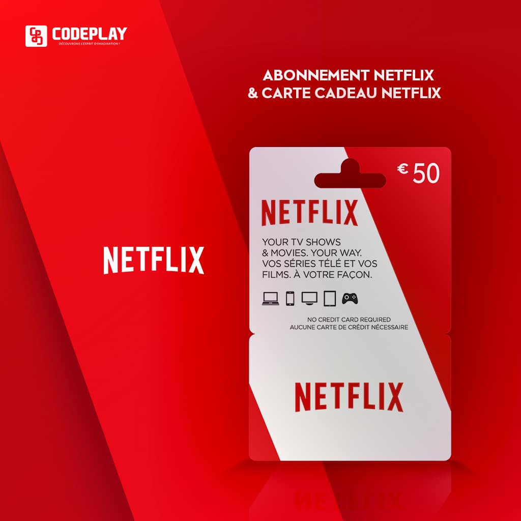Carte Netflix 50€ - ZonePlay